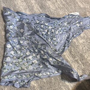 Coach Blue Floral Scarf
